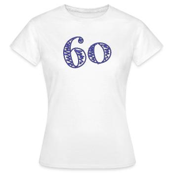 HAPPY BIRTHDAY. HAPPY BIRTHDAY. ANNIVERSARY. - Women's T-Shirt - white - Front - AI Model Female 172 dark (172cm)