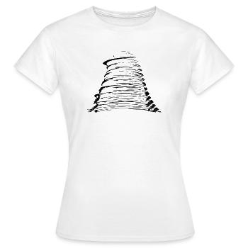 ouragan orageux - T-shirt Femme - blanc - Devant - AI Model Female 172 dark (172cm)