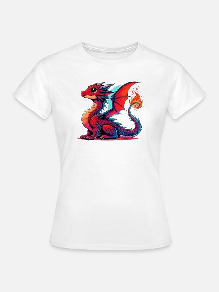 Drache - Frauen T-Shirt - Weiß