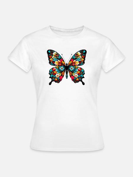 Schmetterling - Frauen T-Shirt - Weiß