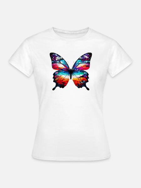 Schmetterling - Frauen T-Shirt - Weiß