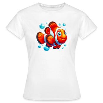 Poisson-clown - T-shirt Femme - blanc - Devant - AI Model Female 172 dark (172cm)