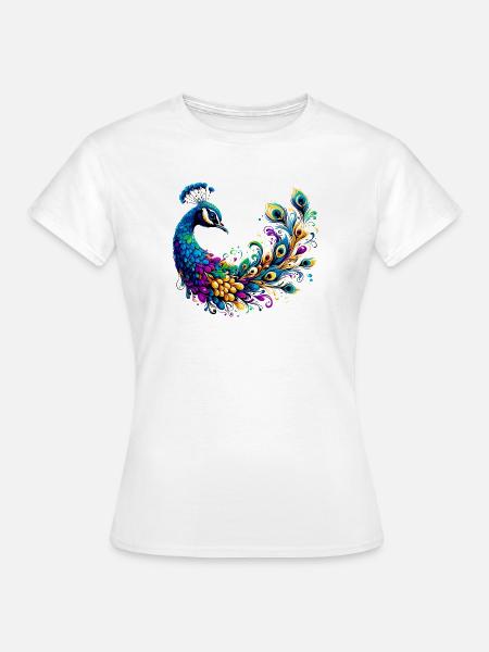 Pfau - Frauen T-Shirt - Weiß