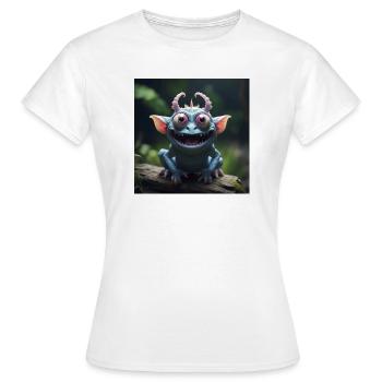 Créature joyeuse - T-shirt Femme - blanc - Devant - AI Model Female 172 dark (172cm)