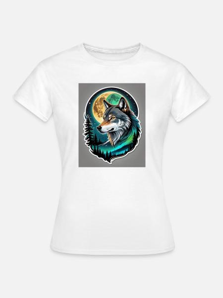 Mondwald-Wolfensiegel - Frauen T-Shirt - Weiß