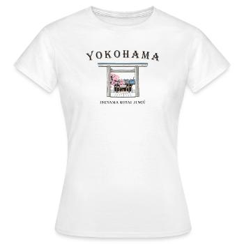 Yokohama, Japon, Sanctuaire Iseyama Kotai Jingu Torii - T-shirt Femme - blanc - Devant - AI Model Female 172 dark (172cm)