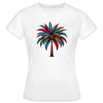 Palme - Frauen T-Shirt - Weiß - Vorne - AI Model Female 172 dark (172cm)