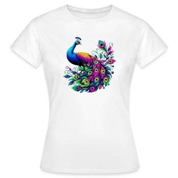 Paon - T-shirt Femme - blanc - Devant - AI Model Female 172 dark (172cm)