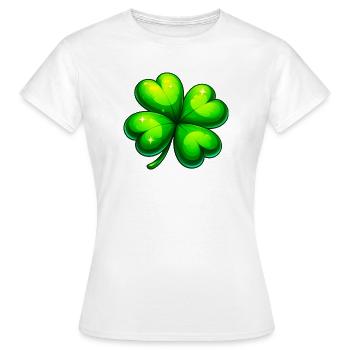 Trèfle à quatre feuilles - T-shirt Femme - blanc - Devant - AI Model Female 172 dark (172cm)