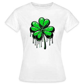 Trèfle à quatre feuilles - T-shirt Femme - blanc - Devant - AI Model Female 172 dark (172cm)