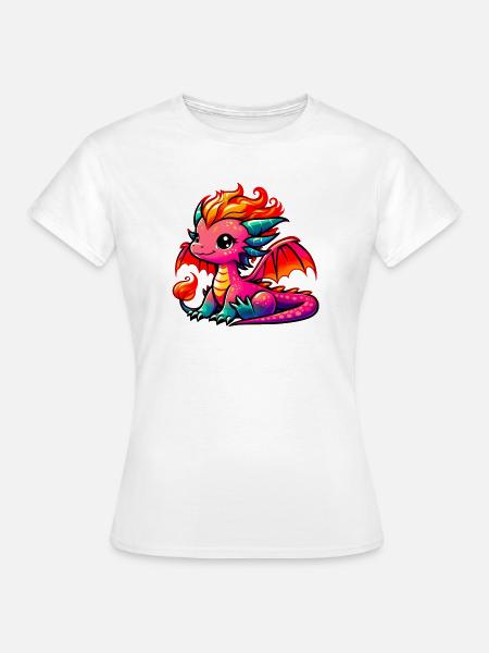 Drache - Frauen T-Shirt - Weiß