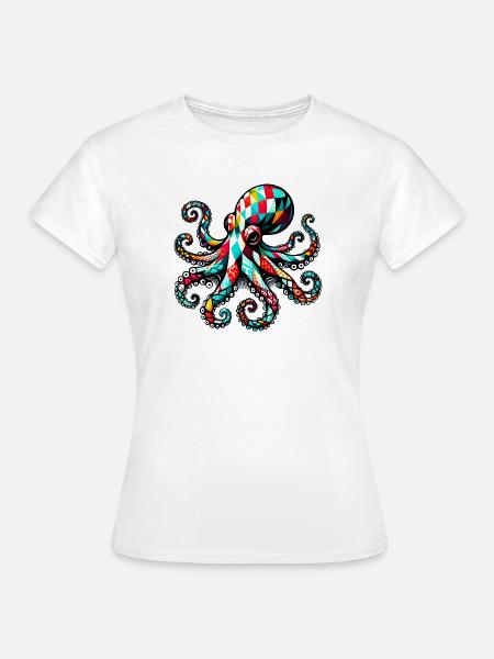 Krake - Frauen T-Shirt - Weiß