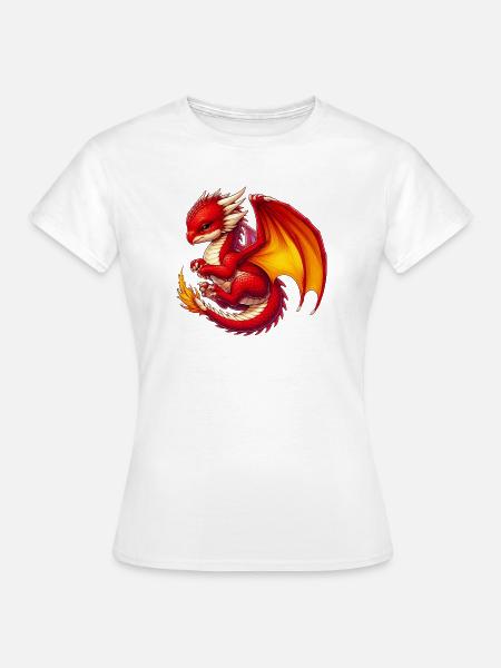 Drache - Frauen T-Shirt - Weiß
