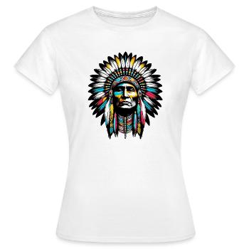 American Indian American - Women's T-Shirt - white - Front - AI Model Female 172 dark (172cm)