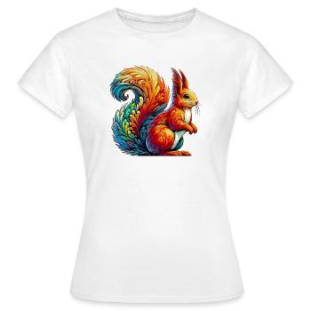 Écureuil - T-shirt Femme - blanc - Devant - AI Model Female 172 dark (172cm)