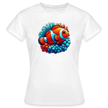 Clownfische - Frauen T-Shirt - Weiß - Vorne - AI Model Female 172 dark (172cm)
