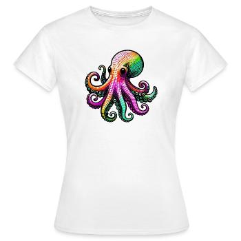 Pieuvre - T-shirt Femme - blanc - Devant - AI Model Female 172 dark (172cm)