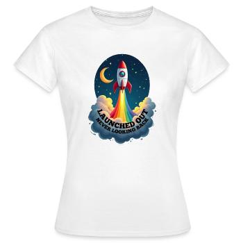 Lancé - Never Look Back, Gay Out - T-shirt Femme - blanc - Devant - AI Model Female 172 dark (172cm)