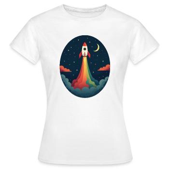 Launched Out - Niemals zurückblicken - Frauen T-Shirt - Weiß - Vorne - AI Model Female 172 dark (172cm)