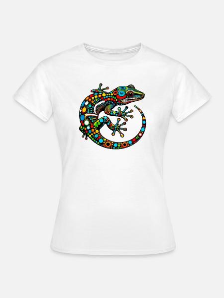 Gecko - Frauen T-Shirt - Weiß