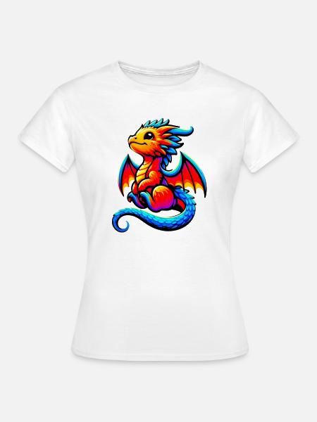 Drache - Frauen T-Shirt - Weiß