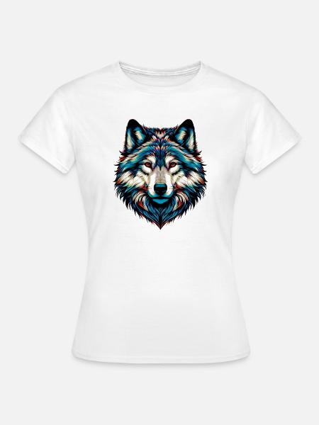 Wolf - Frauen T-Shirt - Weiß