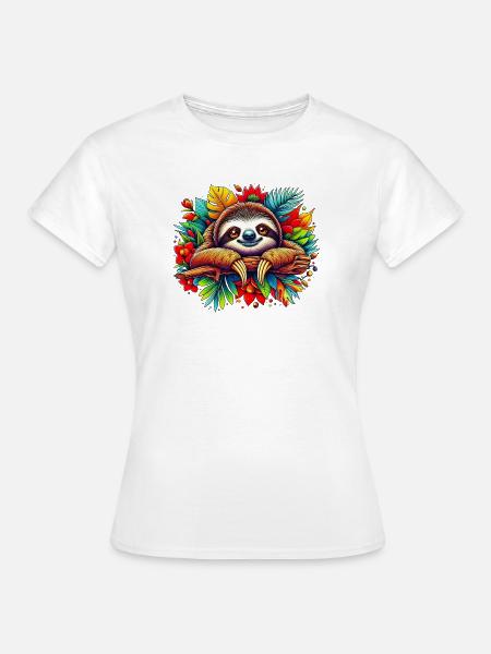 Faultier - Frauen T-Shirt - Weiß