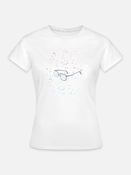 glasses in the space - Frauen T-Shirt - Weiß