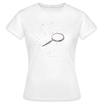 Magnifying Glass Magnifier - Women's T-Shirt - white - Front - AI Model Female 172 dark (172cm)