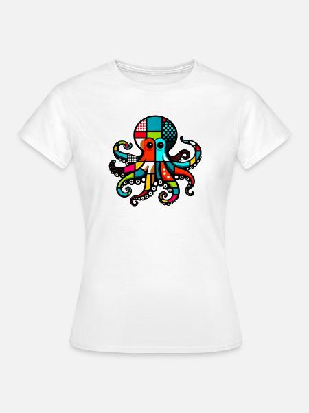 Krake - Frauen T-Shirt - Weiß