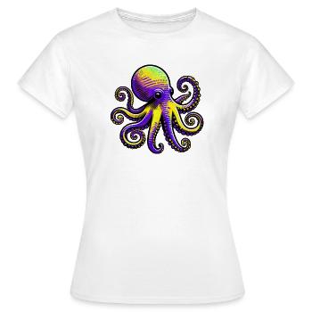 Krake - Frauen T-Shirt - Weiß - Vorne - AI Model Female 172 dark (172cm)