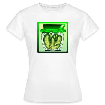 GEWÜRZGURKEN ESSIGGURKEN GURKENSALAT GURKE - Frauen T-Shirt - Weiß - Vorne - AI Model Female 172 dark (172cm)