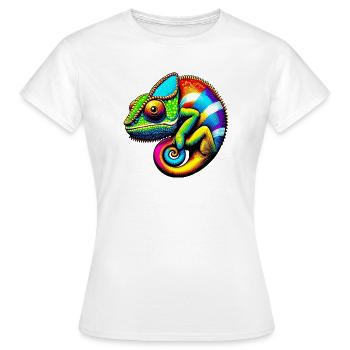 Caméléon - T-shirt Femme - blanc - Devant - AI Model Female 172 dark (172cm)