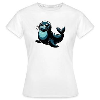 Siegel - Frauen T-Shirt - Weiß - Vorne - AI Model Female 172 dark (172cm)
