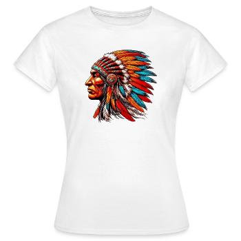 American Indian American - Women's T-Shirt - white - Front - AI Model Female 172 dark (172cm)