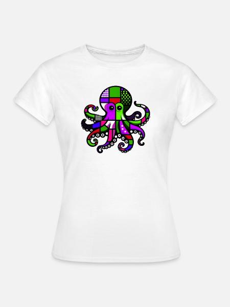 Krake - Frauen T-Shirt - Weiß