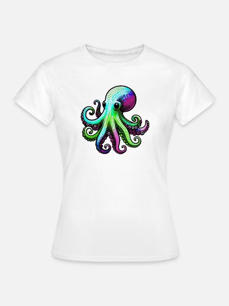 Krake - Frauen T-Shirt - Weiß