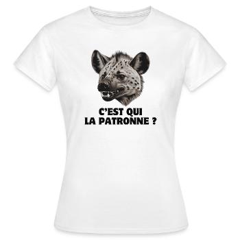 Chef, Bürohumor, Hyäne - Frauen T-Shirt - Weiß - Vorne - AI Model Female 172 dark (172cm)