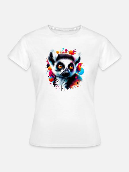 Lemur - Frauen T-Shirt - Weiß