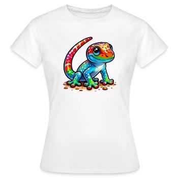 Gecko - T-shirt Femme - blanc - Devant - AI Model Female 172 dark (172cm)