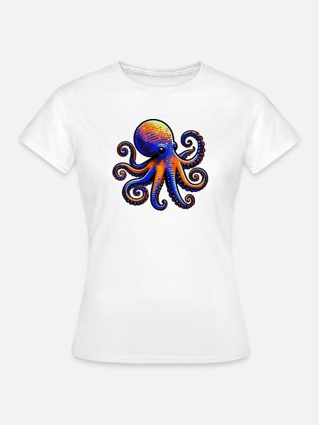 Krake - Frauen T-Shirt - Weiß