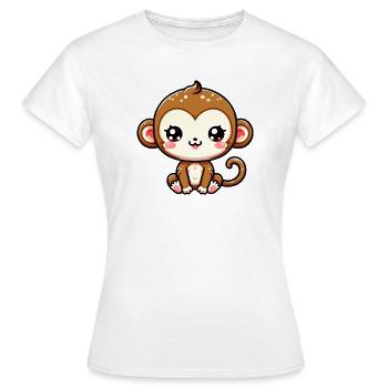 Singe - T-shirt Femme - blanc - Devant - AI Model Female 172 dark (172cm)