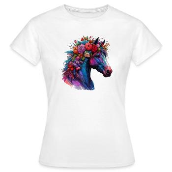 Cheval - T-shirt Femme - blanc - Devant - AI Model Female 172 dark (172cm)