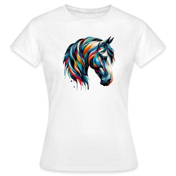 Cheval - T-shirt Femme - blanc - Devant - AI Model Female 172 dark (172cm)