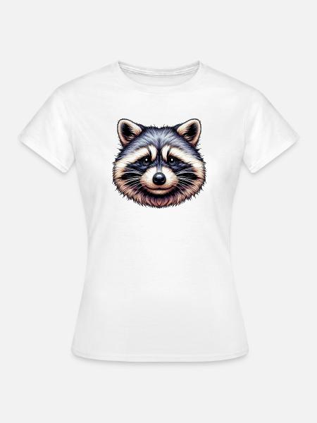 Waschbär - Frauen T-Shirt - Weiß