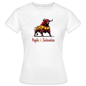 La fierté du design du drapeau de Fuerteventura - T-shirt Femme - blanc - Devant - AI Model Female 172 dark (172cm)