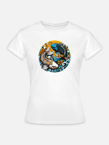 Koi-Karpfen - Frauen T-Shirt - Weiß