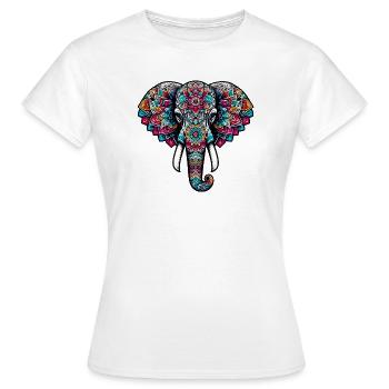 Éléphant - T-shirt Femme - blanc - Devant - AI Model Female 172 dark (172cm)