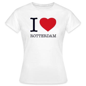 J’ADORE ROTTERDAM - T-shirt Femme - blanc - Devant - AI Model Female 172 dark (172cm)