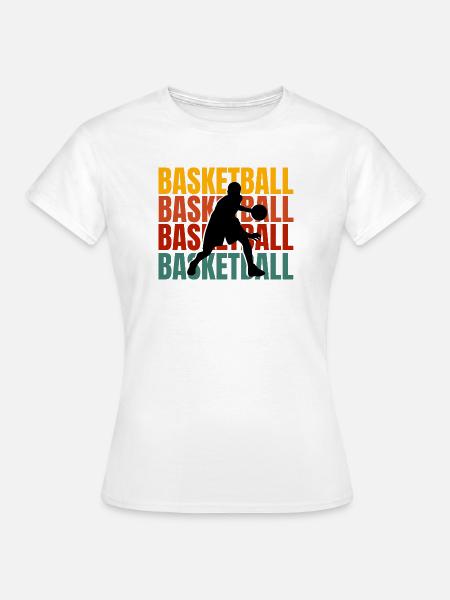 Basketballspieler beim Dribbeln - Frauen T-Shirt - Weiß